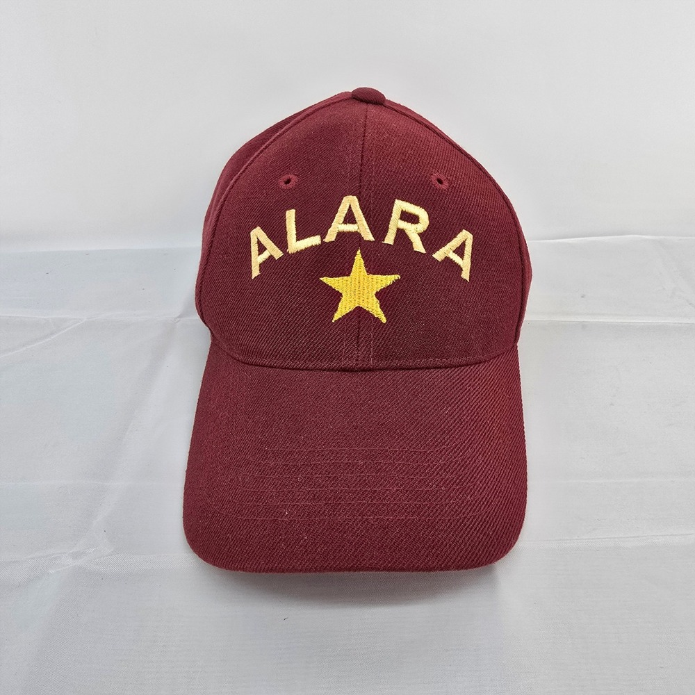 Lids Alara Star Embroidered Baseball Cap Hat Maroon Burgundy Gold Mens OSFA